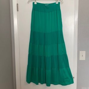 Long sea green maxi skirt size small